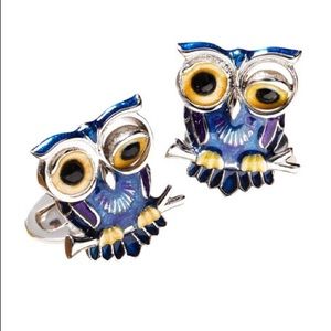 Jan Leslie Winking Owl Cuff Links